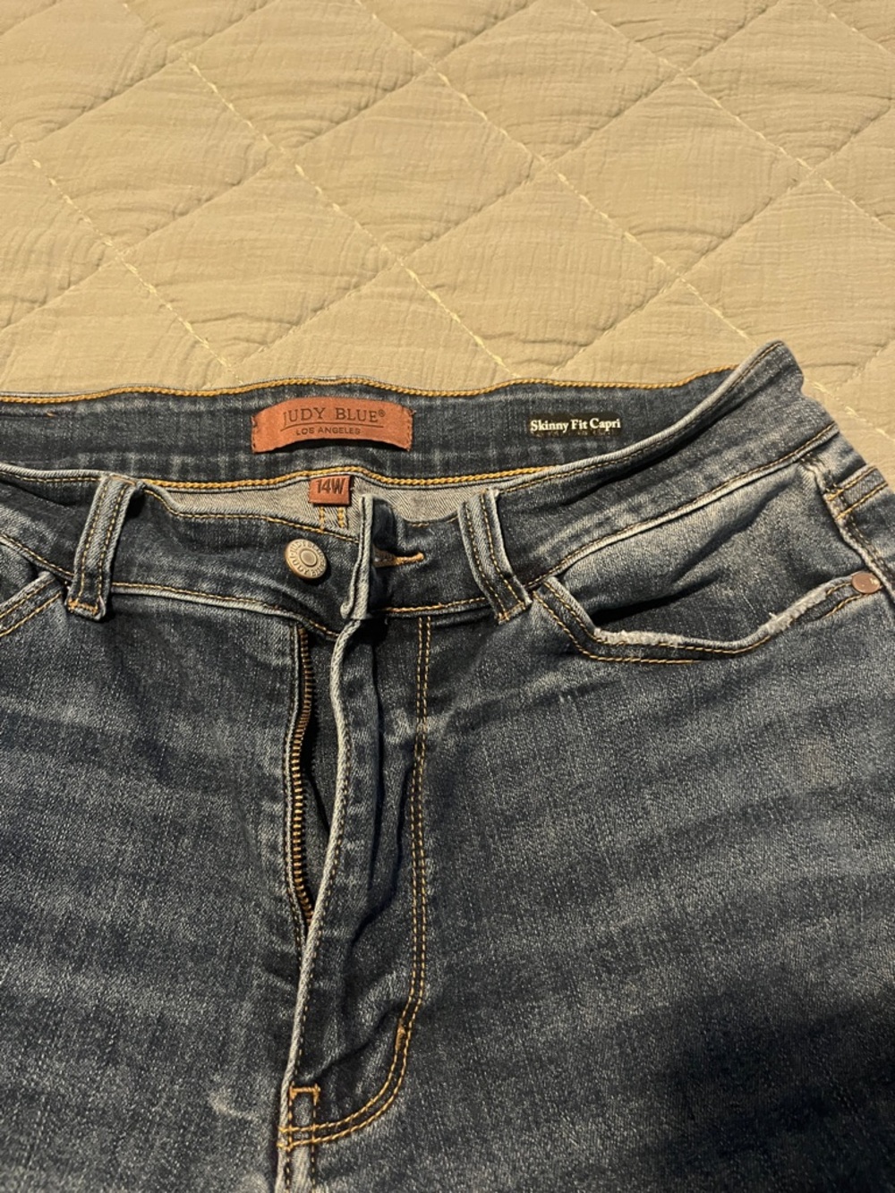 Judy Blue Dark Blue Skinny Fit Capri Jeans